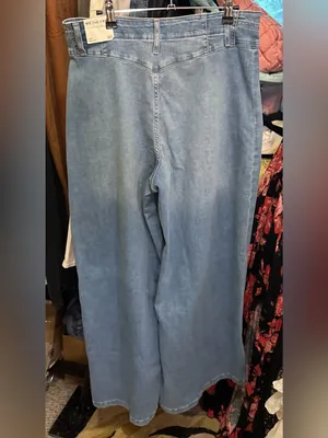 NWT Free People We The Free Libre Wide-Leg Jeans - blue goodie goodie - 32 thumbnail 14