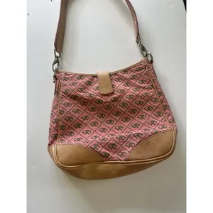 Dooney & Bourke Y2K Vintage Pink Monogram Messenger Shoulder Bag Purse thumbnail 11