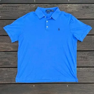 Bright Blue Modern Polo Ralph Lauren Polo Shirt w/ Embroidered Logo thumbnail 1