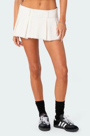 Ediked White Denim Skirt Size L thumbnail 1