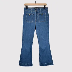 VERONICA BEARD Womens Jeans Blue Denim Carson Ankle Flare High Rise Size 30 thumbnail 2