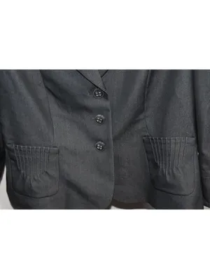 Tahari Arthur S. Levine Women's Size 16 Charcoal Grey Tailored Career Blazer thumbnail 4