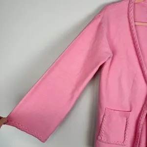 Avara‎ Jada Pink Braided Trim Knit Cardigan Size XS thumbnail 5
