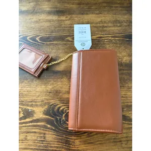 Time And Tru Brown Woven Wallet And Key Chain Card‎ Holder thumbnail 3