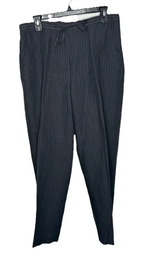 The Limited Pinstripe Drawstring Pull on  Linen Rayon Blend Pants Size Medium thumbnail 1