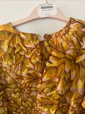 Kika Vargas for Target Women’s Puff-Sleeve Floral Print Dress in Mustard Yellow thumbnail 7