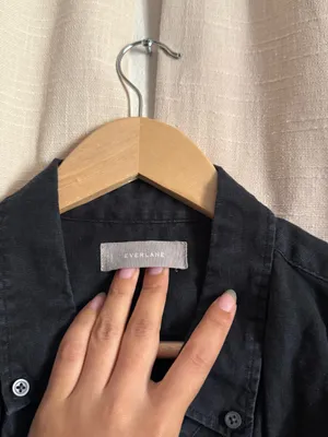 Everlane Black Button-Up Long Sleeve Shirt thumbnail 3