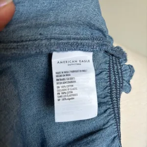 American Eagle Denim NWT Smocked Crop Top Size XL thumbnail 7