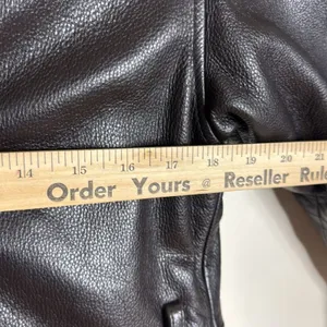 Vtg Wilsons thinsulate Leather jacket Asymmetrical‎ Zip Lined chocolate Brown S thumbnail 8