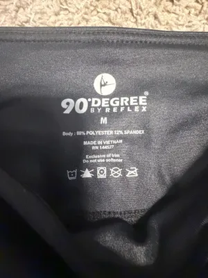 90 Degrees by Reflex Net Medium Black Leggings with a sheen thumbnail 2