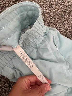 Light blue high waisted lululemon shorts thumbnail 3