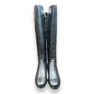 Aqua‎ Diva Waterproof Over the Knee Boots Leather Black Block Heel Sz 6 thumbnail 2