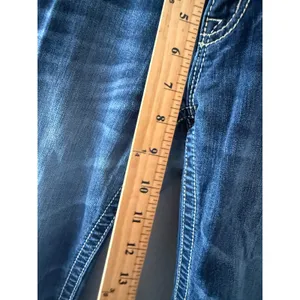Miss Me Y2k Low Rise Capri Jeans JP5573B Dark Wash Cross Embellished Size 30 thumbnail 5