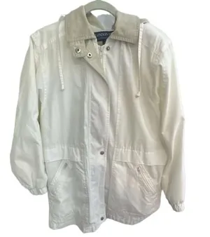 London Fog Limited Edition Jacket Size S Reg White Hooded Anorak thumbnail 1