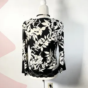 Vtg Y2K 2000s Babydoll Top Women's Large Lace Trim Whimsigoth‎ Fairycore thumbnail 2