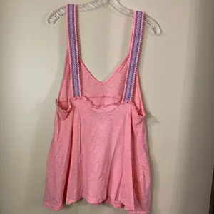ASOS Peach Aztec Graphic Long Sleeveless Top Size 8 thumbnail 3