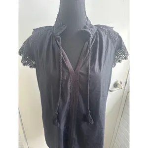 Bohme Mina Tassel‎ Blouse small boho layered minimalist cottagecore lace thumbnail 2