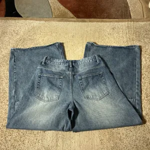 Y2K Edikted Skater‎ Girl Washed Denim Low Rise Leg Baggy Jeans Size Small thumbnail 6
