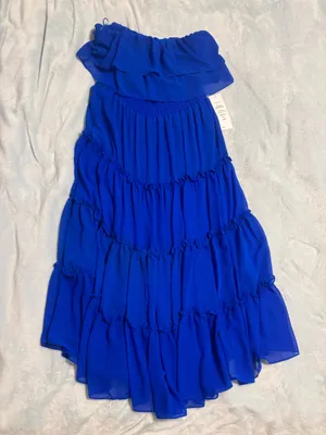 MSK Dress Blue Size L thumbnail 1