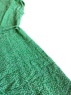 Reformation Dawn Mini Wrap Dress Green Floral Print Flowy Girly Party Size Small thumbnail 15