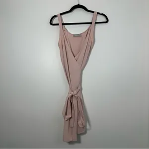 Everlane Women’s Light Pink Tie Waist Sleeveless Mini Dress Size 00 thumbnail 2