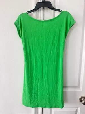 Bright Green Short Sleeve Mini Dress thumbnail 8