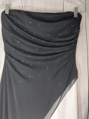 Studio 1940 Y2K Strapless Black And White Maxi Formal Gown thumbnail 3