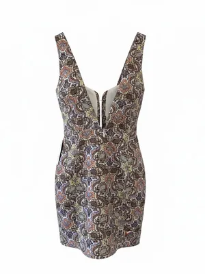 For Love & Lemons Brocade Mini Dress NWT Large Metallic Glam Formal thumbnail 9