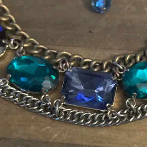 Vintage Chunky Gemstone Statement Collar Necklace Multiple thumbnail 3