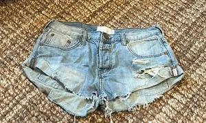 One Teaspoon Blue Denim Shorts Size 26 thumbnail 1