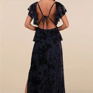Lulu's Midnight Navy Maxi Dress thumbnail 2