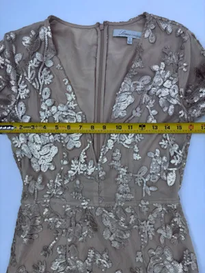 Lovers + Friends Blush Sequin Floral V-Neck Mini Dress thumbnail 8