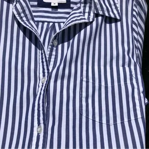 Heritage 1981 Medium Blue & White Striped Button Up thumbnail 4