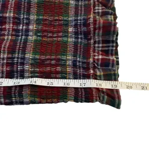 American Eagle Womens Plaid Square Neck Smocked Crop Top Small Holiday‎ Heritage thumbnail 14