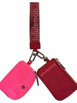 NWOT lululemon athletica Pink & Burgundy dual pouch thumbnail 2