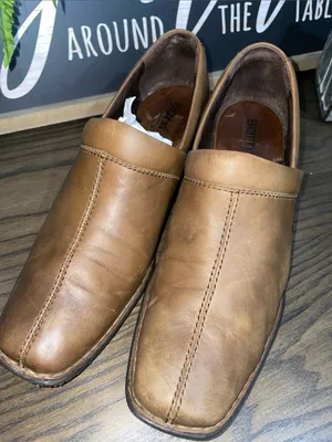 Born Kinney Brown Leather Slip-On Heeled Loafer Booties Size 9 thumbnail 10