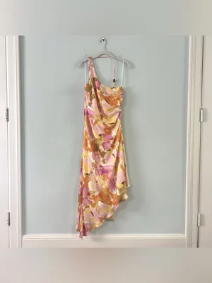 Anthropologie Bardot Andy One-Shoulder Asymmetrical Slip Dress Eurosummer thumbnail 6