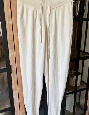 Oh Polly ribbed knit joggers sweatpants high waisted influencer bo+tee ivory thumbnail 9
