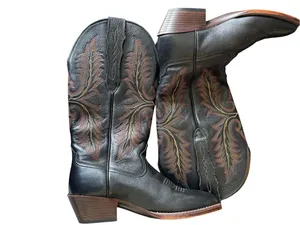 Ariat - Heritage Elastic Calf Black Leather Western Boots Size 6.5B thumbnail 9