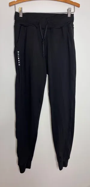 Balance Athletica Joggers Womens Medium Black Excellent Drawstring Pockets thumbnail 1