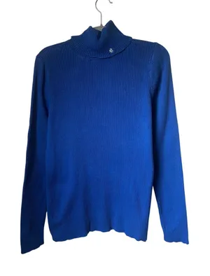 Lauren Ralph Lauren Blue Turtleneck Sweater - Large thumbnail 1