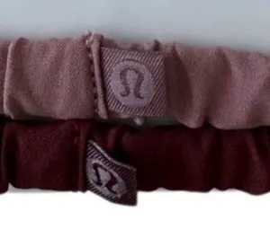 2 NWOT Lululemon Skinny Scrunchie: Red Dust and Rockwood thumbnail 3