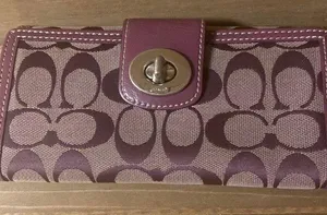 Coach women's wallet with credit card slots 8 length 4 wide thumbnail 1