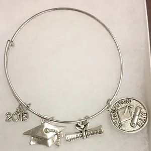 2018 Silver Graduation Charm Bracelet thumbnail 2