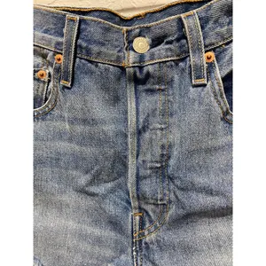 Levi's Cut off Distressed Blue Jean Shorts high waisted Sz 30 Boho Festival thumbnail 8