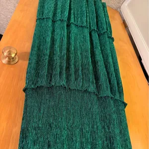 Emerald Green Sparkle Full Length Dress Size L thumbnail 3