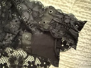 Free People Women's Bare it All Bodysuit Tank Size XL Black White Cream Layer thumbnail 7