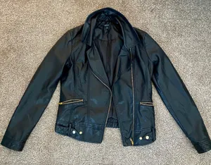 Quinn Leather Jacket Gold thumbnail 1