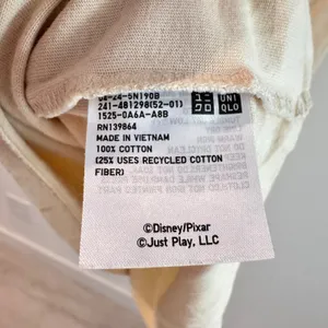 Uniqlo UT Pixar Toy Story Graphic T-Shirt Beige XS Woody Jessie Rex Disney thumbnail 4