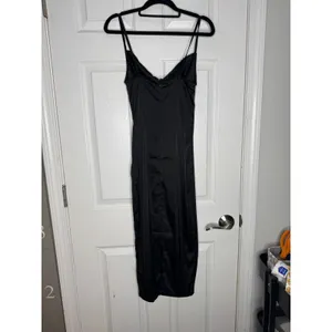 PARISIAN NWT Black Satin Slip Dress Cocktail Party Black Tie Formal Size‎ US 2 thumbnail 2